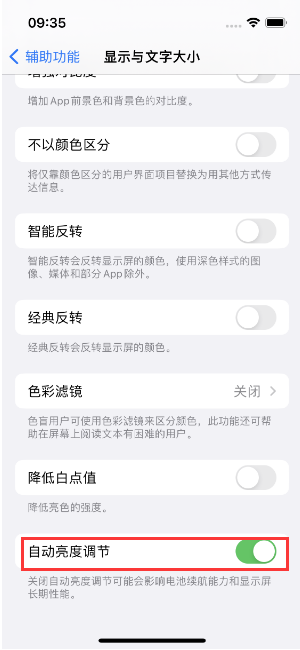 卧龙苹果15维修店分享iPhone 15 Pro系列屏幕亮度 